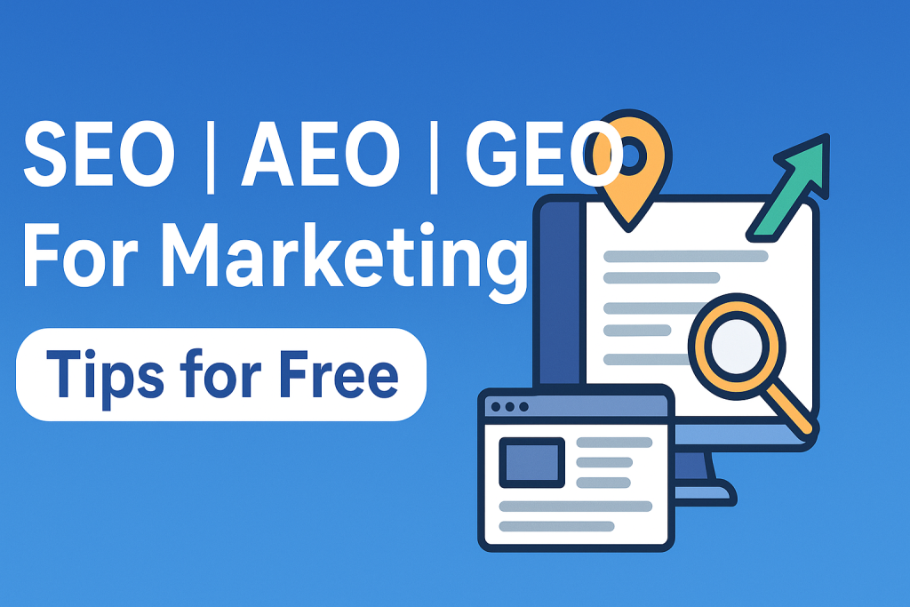 SEO | AEO | GEO For Marketing | 10 Tips for Free